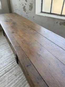 Table de gantier drapière 1900 chêne massif 330cm XL