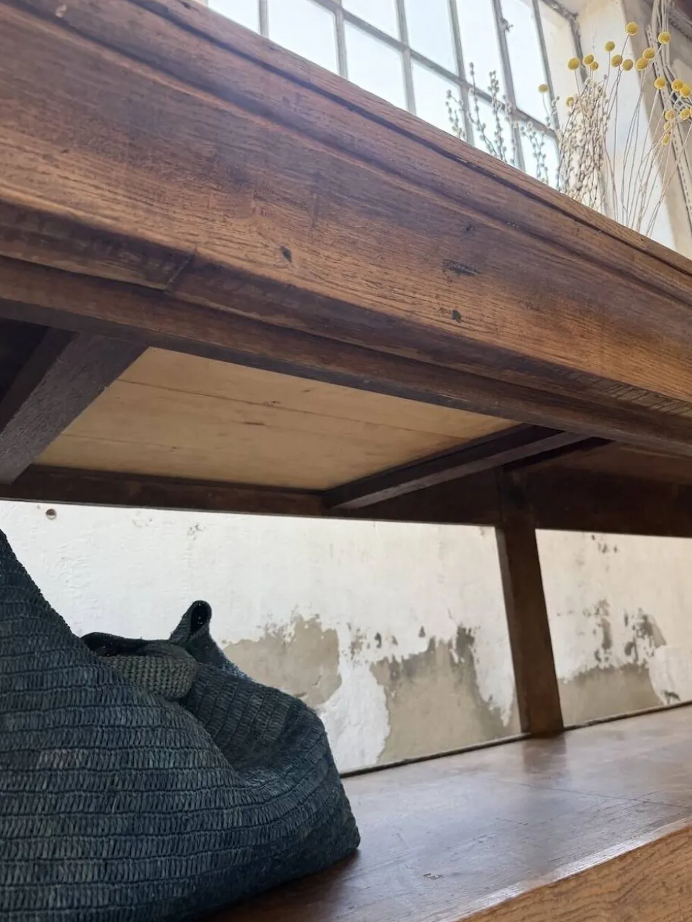 Table de gantier drapière 1900 chêne massif 330cm XL