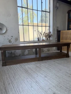 Table de gantier drapière 1900 chêne massif 330cm XL