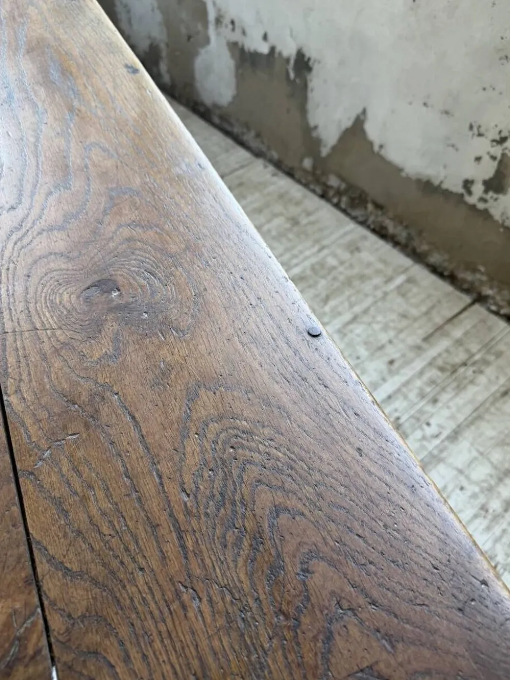 Table de gantier drapière 1900 chêne massif 330cm XL
