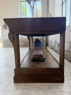 Table de gantier drapière 1900 chêne massif 330cm XL