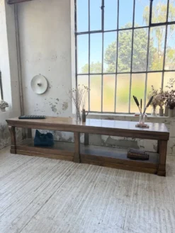 Table de gantier drapière 1900 chêne massif 330cm XL