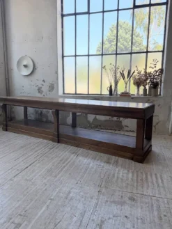 Table de gantier drapière 1900 chêne massif 330cm XL