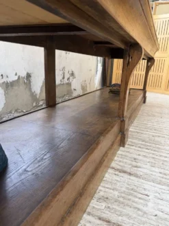 Table de gantier drapière 1900 chêne massif 330cm XL