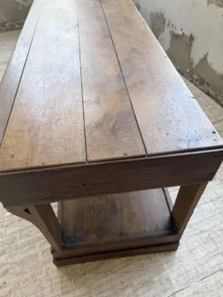 Table de gantier drapière 1900 chêne massif 330cm XL
