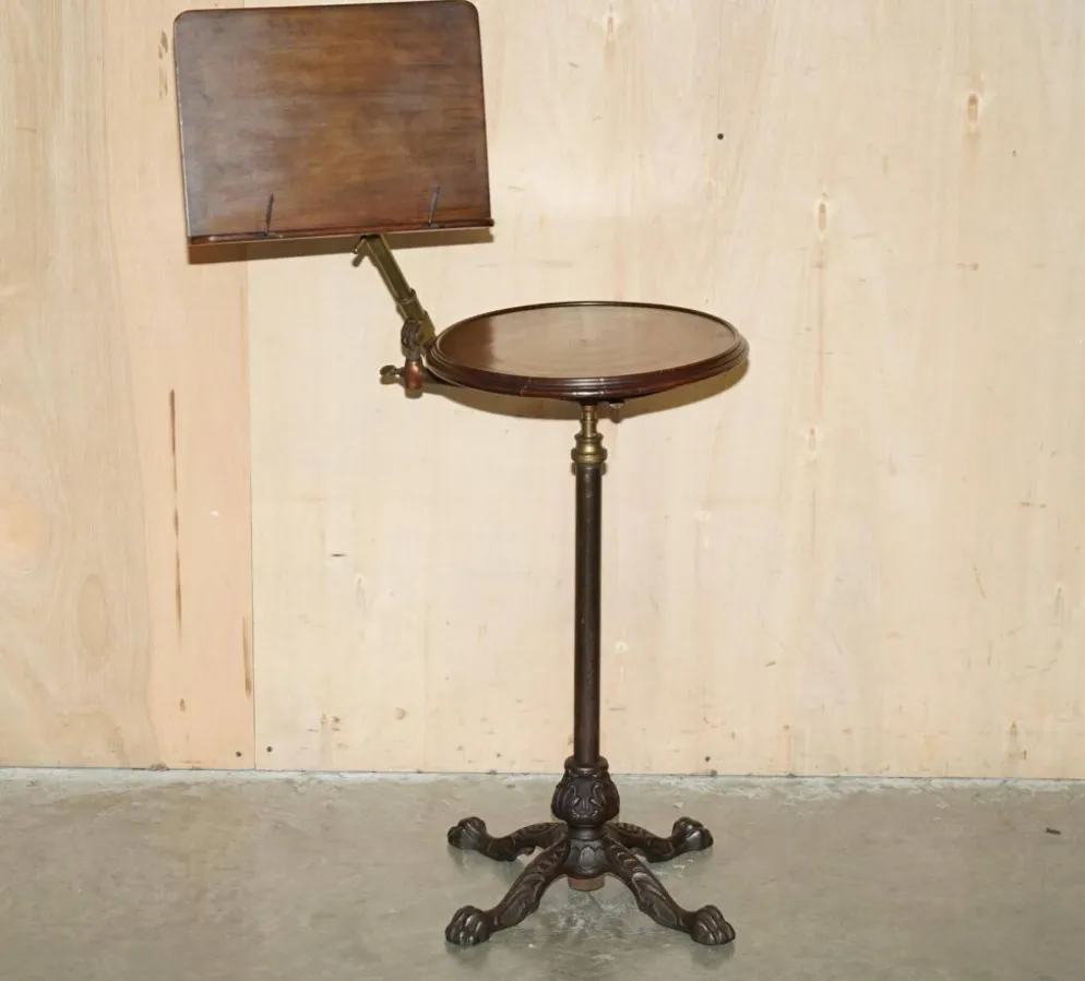 Table de lecture ou musique ajustable victorienne Leveson & Son métal