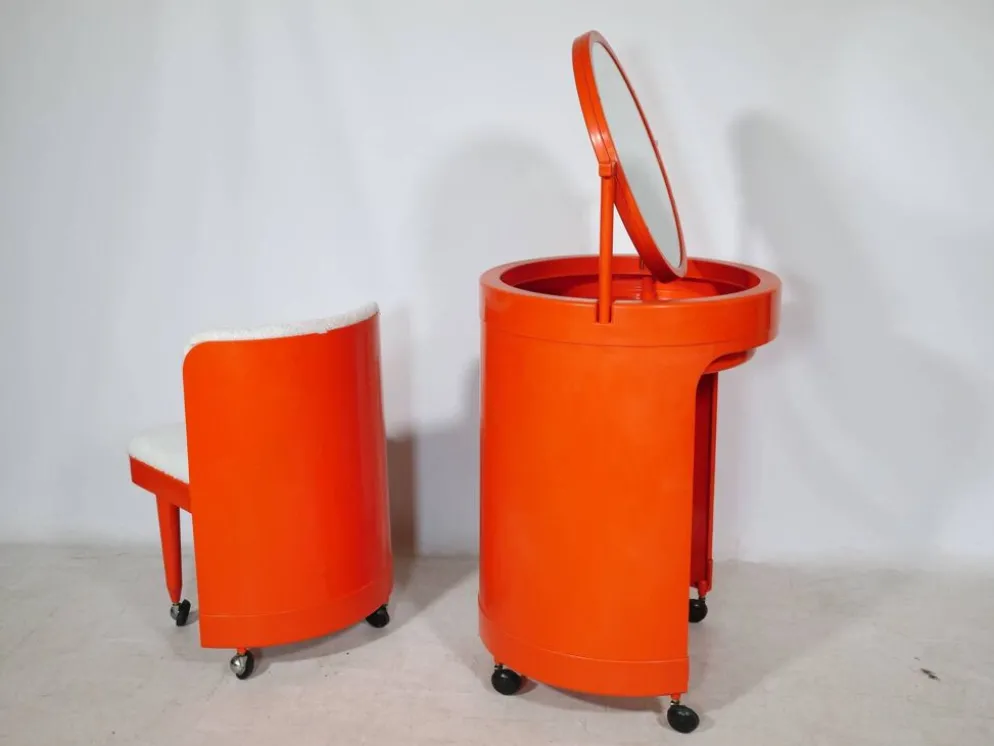 Table de maquillage en plastique par Studio Kastilia pour Fanini Fain S.P.A., années 1970.