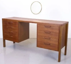Table de maquillage en teck Gordon Russell du milieu du siècle