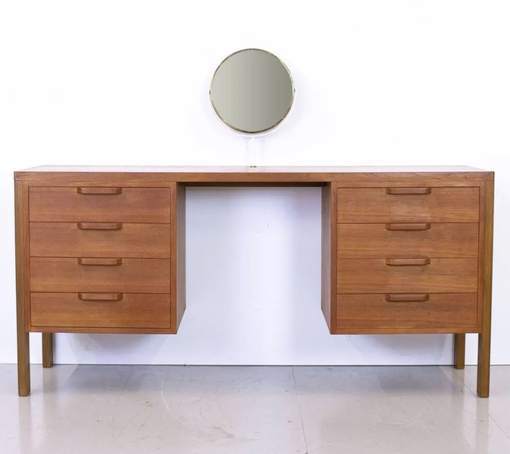 Table de maquillage en teck Gordon Russell du milieu du siècle