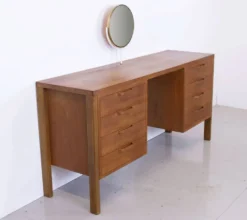 Table de maquillage en teck Gordon Russell du milieu du siècle