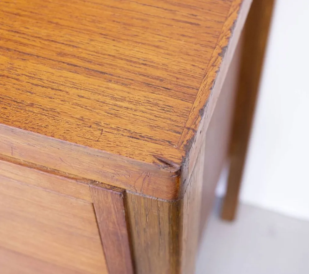 Table de maquillage en teck Gordon Russell du milieu du siècle