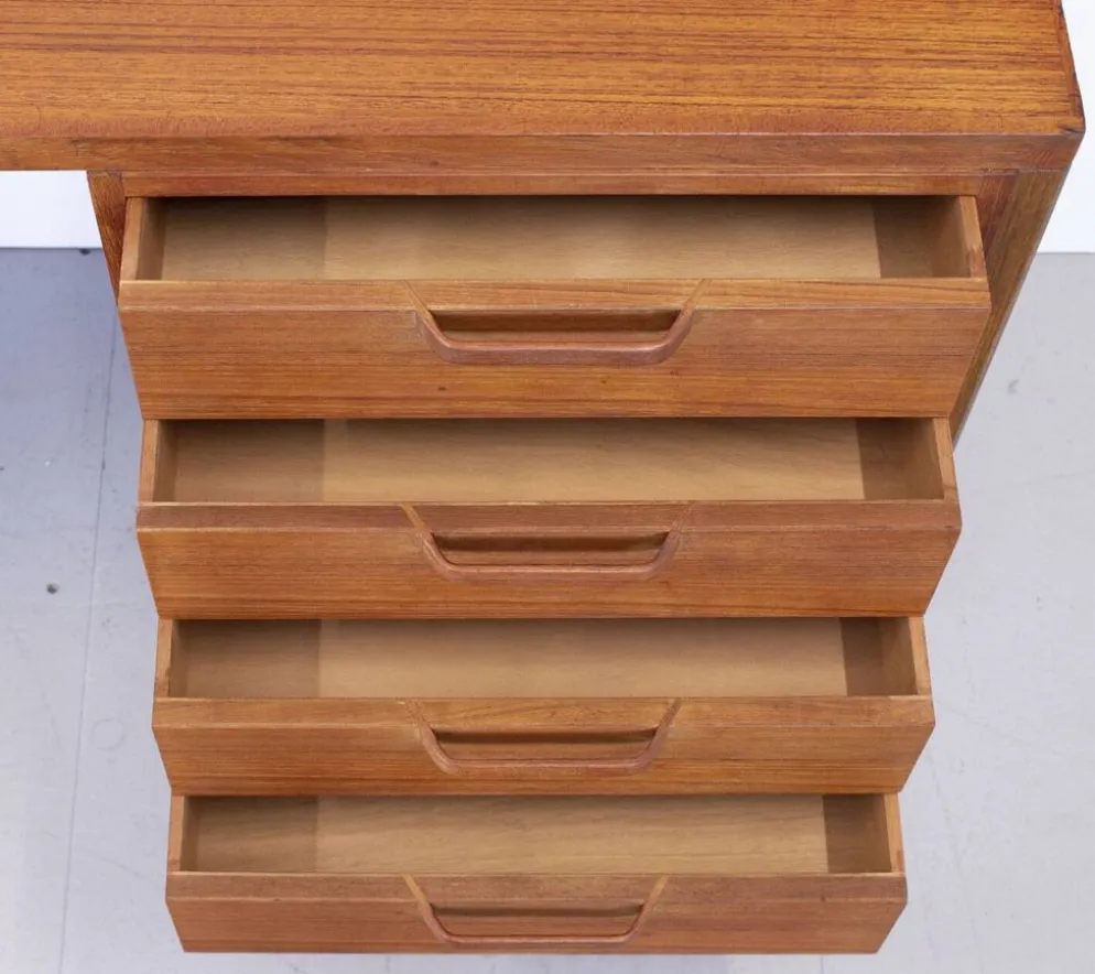 Table de maquillage en teck Gordon Russell du milieu du siècle