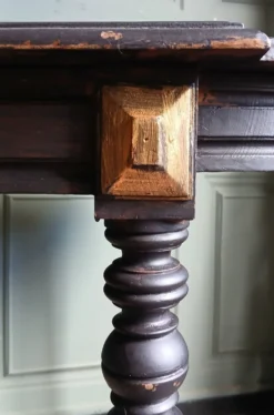Table de milieu, bureau Napoléon III en bois massif 19ème siècle