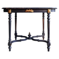 Table de milieu, bureau Napoléon III en bois massif 19ème siècle