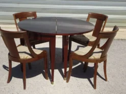 Table demi-lune, console de style Empire