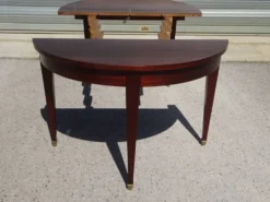 Table demi-lune, console de style Empire