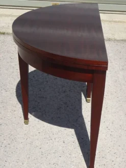 Table demi-lune, console de style Empire