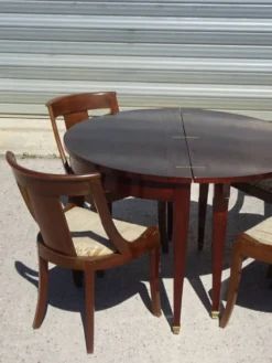 Table demi-lune, console de style Empire