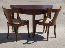 Table demi-lune, console de style Empire