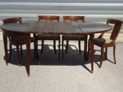 Table demi-lune, console de style Empire