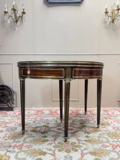 TABLE DEMI LUNE EN ACAJOU D’ÉPOQUE LOUIS XVI XVIII EME SIÈCLE
