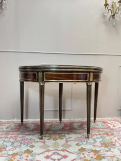 TABLE DEMI LUNE EN ACAJOU D’ÉPOQUE LOUIS XVI XVIII EME SIÈCLE