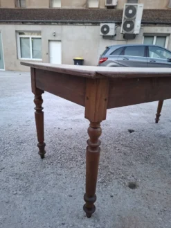 Table de métier ancienne, 2 tiroirs, piètements Louis Philippe