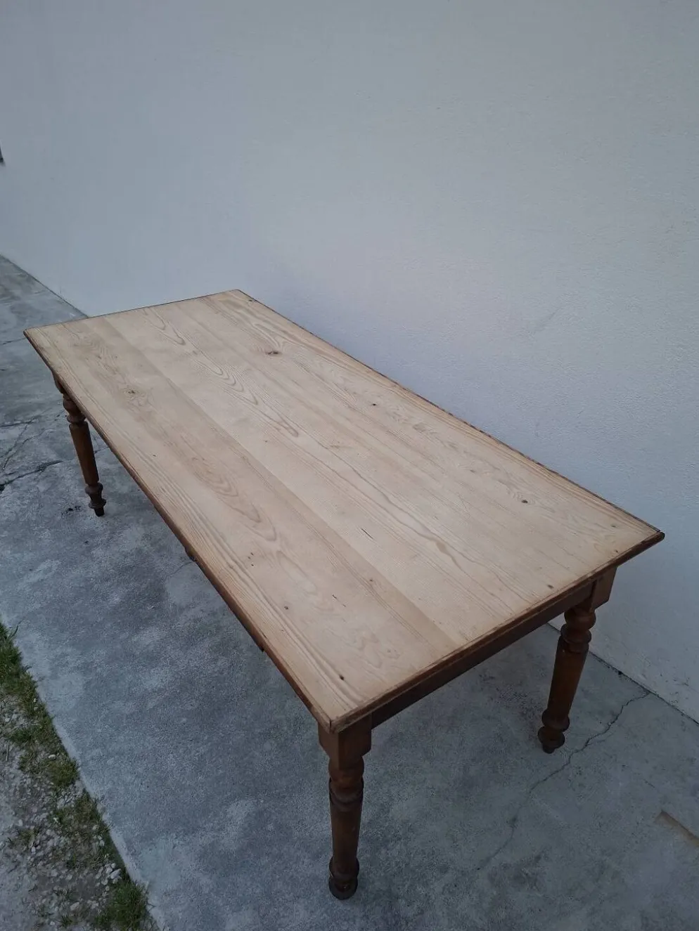 Table de métier ancienne, 2 tiroirs, piètements Louis Philippe