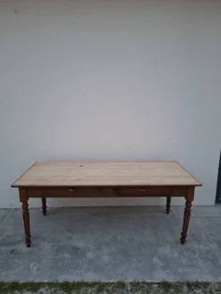Table de métier ancienne, 2 tiroirs, piètements Louis Philippe