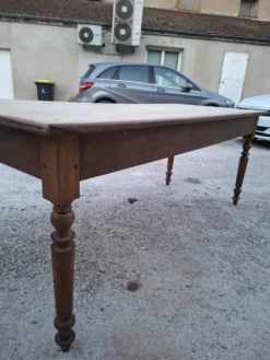 Table de métier ancienne, 2 tiroirs, piètements Louis Philippe