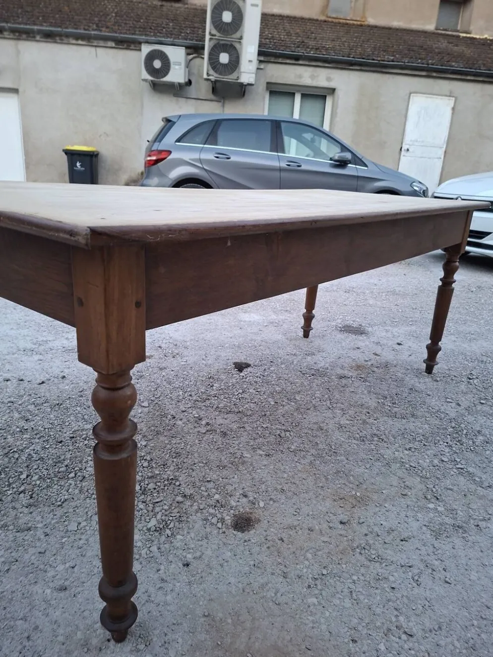 Table de métier ancienne, 2 tiroirs, piètements Louis Philippe