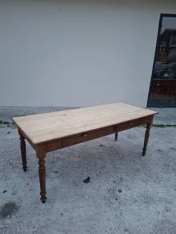 Table de métier ancienne, 2 tiroirs, piètements Louis Philippe