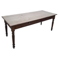 Table de métier ancienne, 2 tiroirs, piètements Louis Philippe