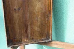 Table de métier, début 20ème, en bois et zinc riveté