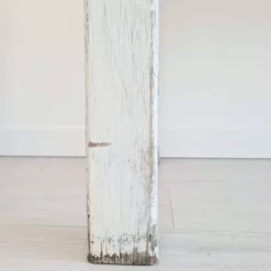 Table de métier en bois et zinc