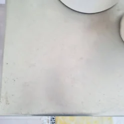 Table de métier en bois et zinc