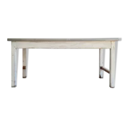 Table de métier en bois et zinc