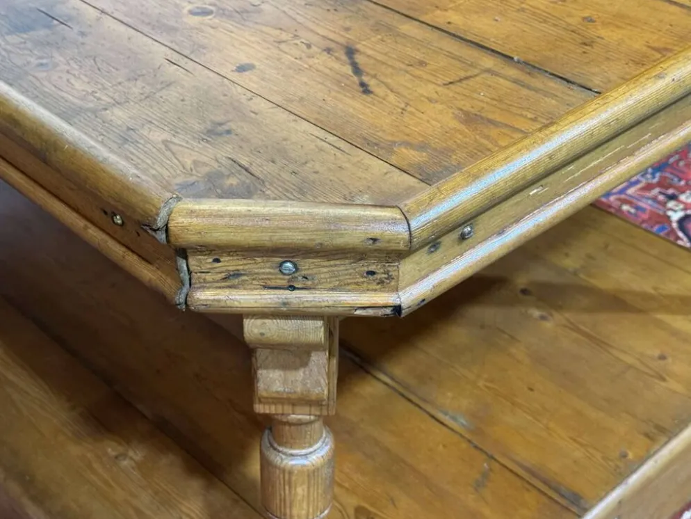 Table de métiers 19ème en sapin d'origine anglaise