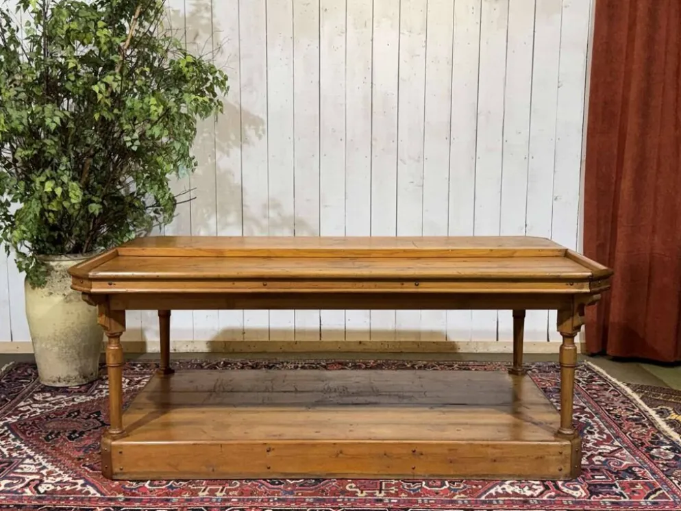 Table de métiers 19ème en sapin d'origine anglaise