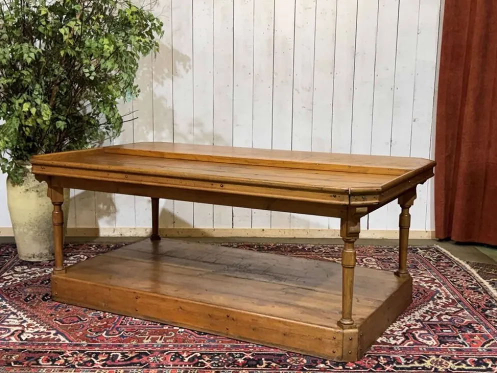 Table de métiers 19ème en sapin d'origine anglaise