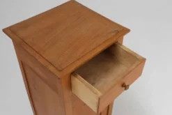 Table de nuit Art Déco en bois de pin, France, années 1930