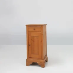 Table de nuit Art Déco en bois de pin, France, années 1930