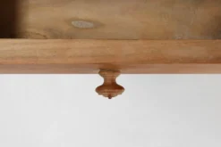 Table de nuit Art Déco en bois de pin, France, années 1930