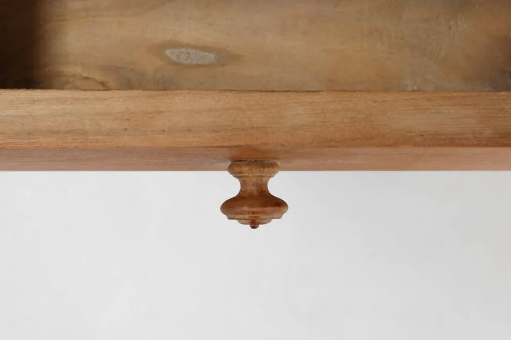 Table de nuit Art Déco en bois de pin, France, années 1930