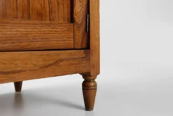 Table de nuit Art Déco française avec plateau en pierre bleue, années 1920