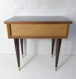 table de nuit chevet en bois laqué et laiton