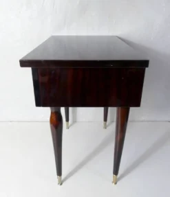 table de nuit chevet en bois laqué et laiton