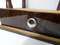 table de nuit chevet en bois laqué et laiton