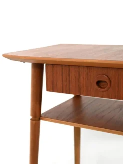 Table de nuit en teck scandinave des années 1960