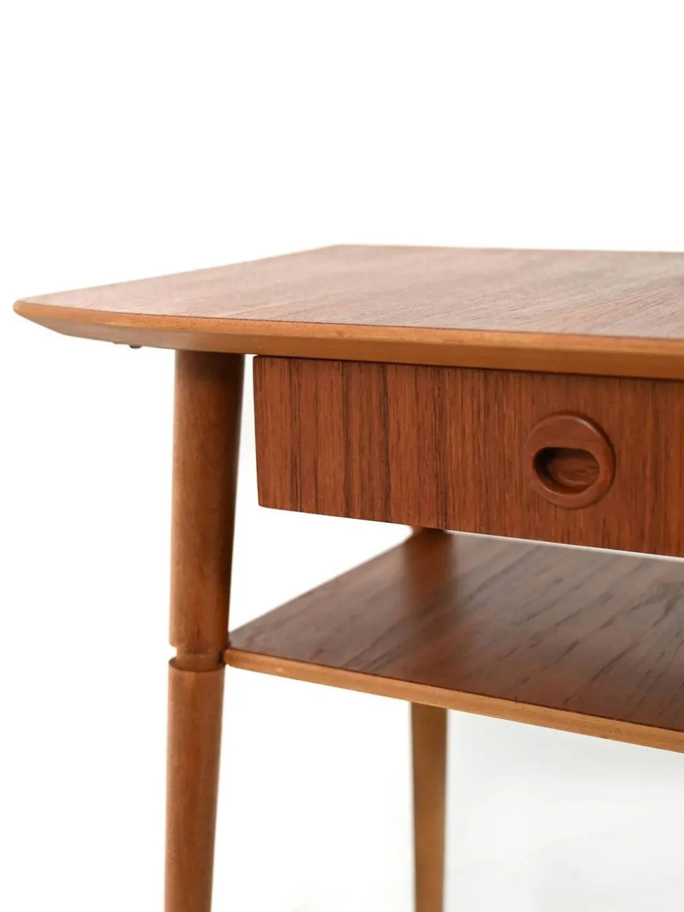 Table de nuit en teck scandinave des années 1960